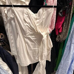 Elegant White Wrap Dress